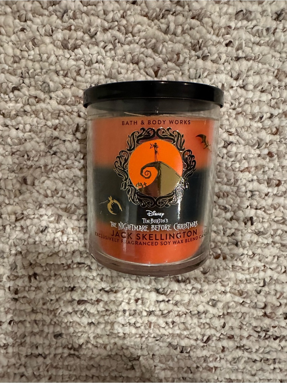 Bath & Body Works Nightmare Before Christmas JACK SKELLINGTON Single Wick Candle